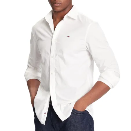 TOMMY REG POPLIN CAMISA WHT