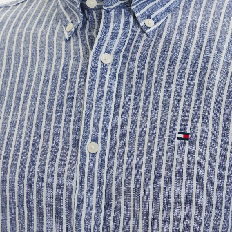 TH CAMISA  LINEN BENGAL STRIPE 
