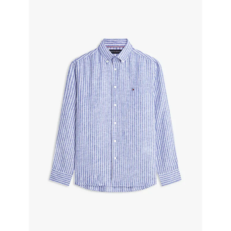 TH CAMISA  LINEN BENGAL STRIPE 