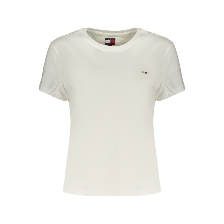 TH Camiseta slim de cuello redondo con logo bordado WHT