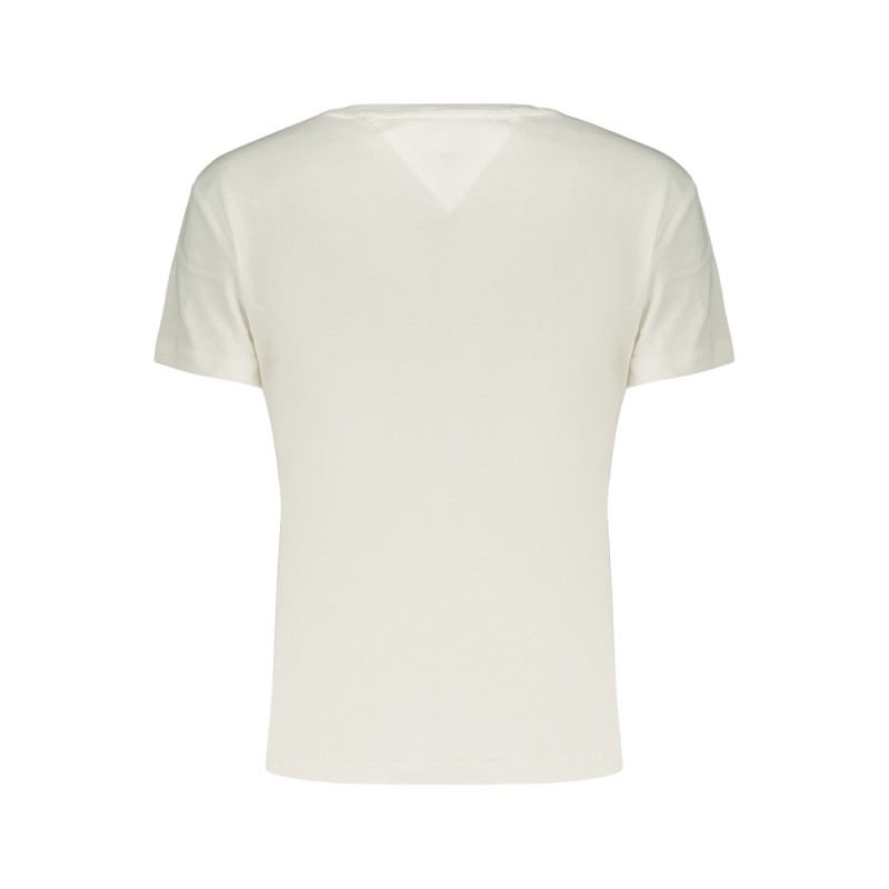 TH Camiseta slim de cuello redondo con logo bordado WHT