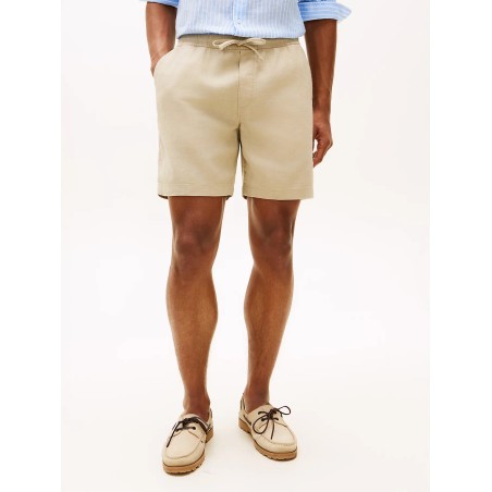 TH Pantalón corto chino Dover de mezcla de lino Khaki