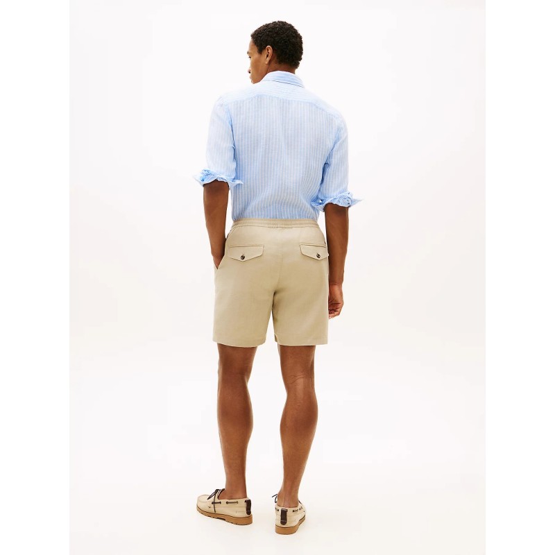 TH Pantalón corto chino Dover de mezcla de lino Khaki