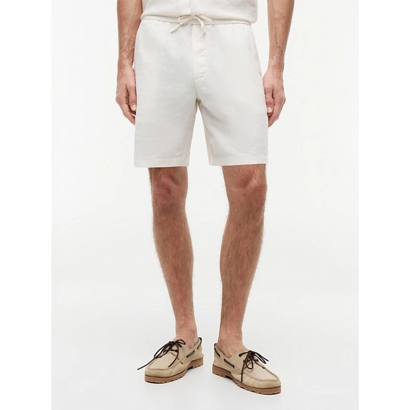 TH Pantalón corto chino Dover de mezcla de lino con corte regular