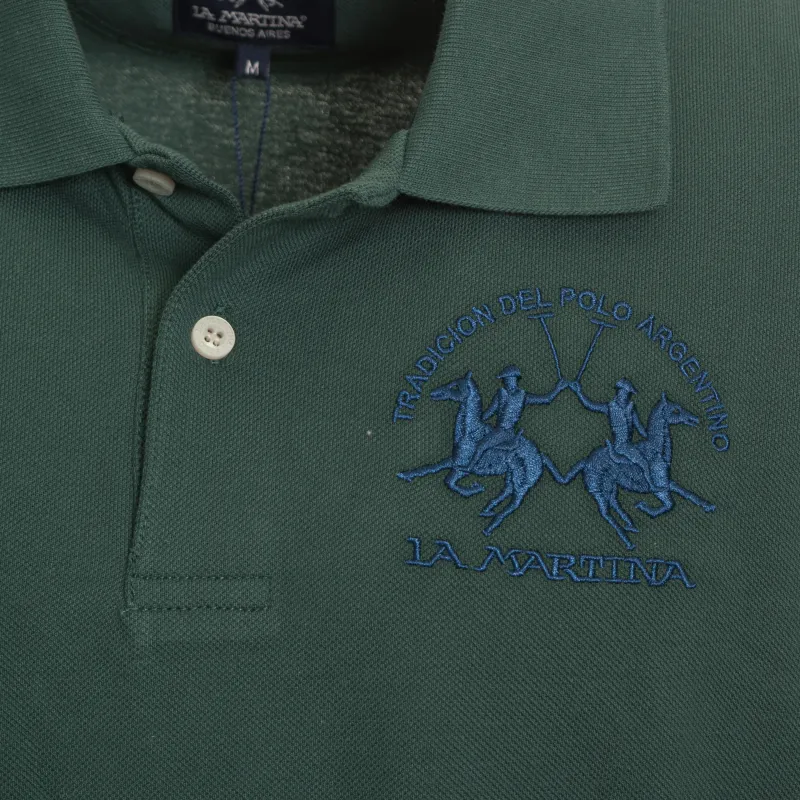 LA MARTINA POLO SS 30/1 COTTON PIQUE PINENNEDLE 