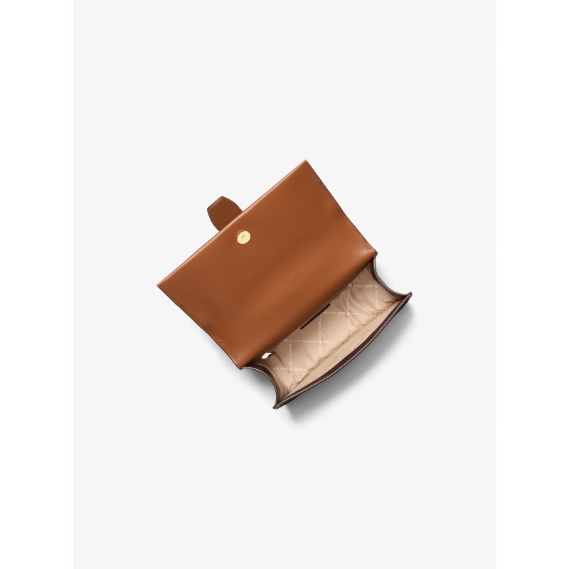 MK GREENWICH SM FLAP XBODY BROWN