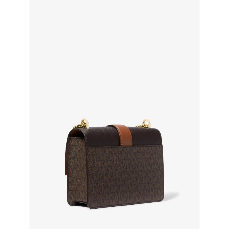 MK GREENWICH SM FLAP XBODY BROWN