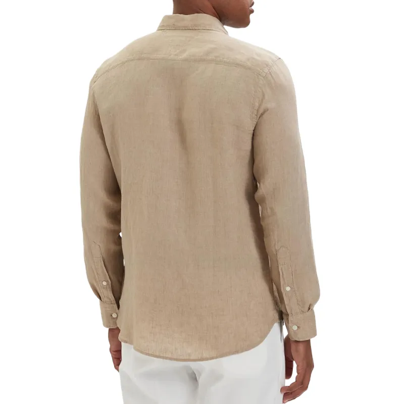 TH Camisa regular de lino PIGMENT DYED 