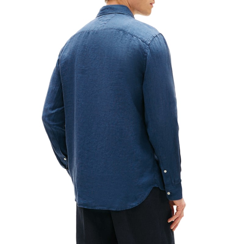 TH Camisa regular de lino AZUL