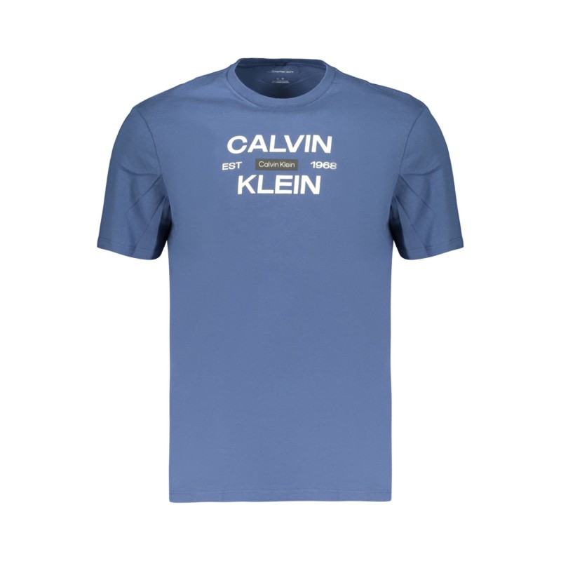 CK T-SHIRT EST1968 LOGO BLU