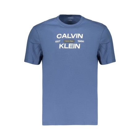 CK T-SHIRT EST1968 LOGO BLU
