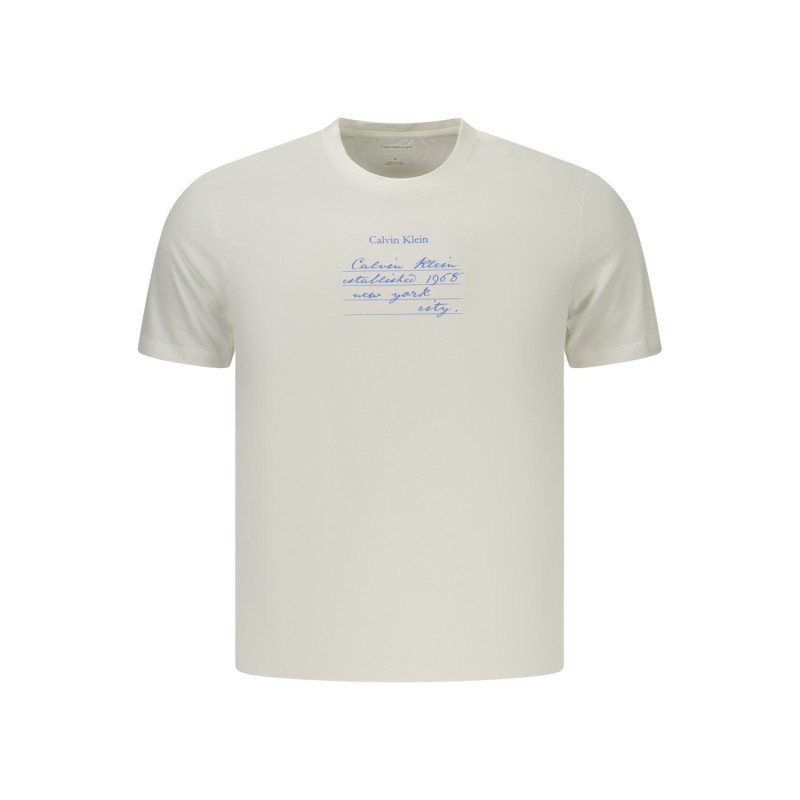 CK T-SHIRT LETT LOGO WHT