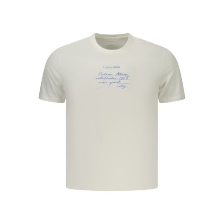 CK T-SHIRT LETT LOGO WHT