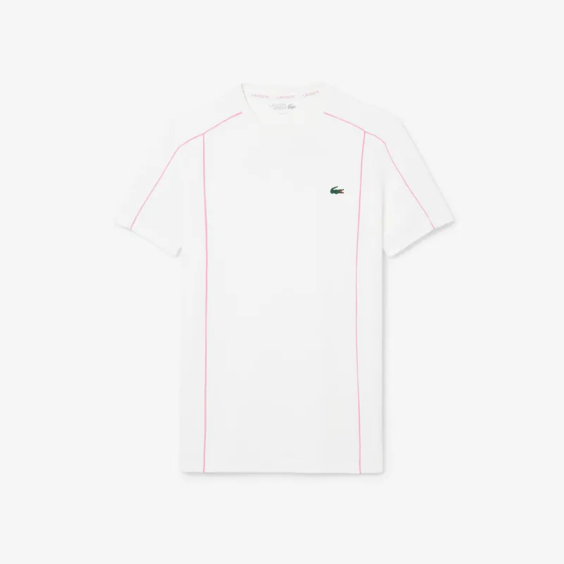 LACOSTE Camiseta deportiva estampada Ultra-Dry WHT