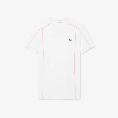 LACOSTE Camiseta deportiva estampada Ultra-Dry WHT
