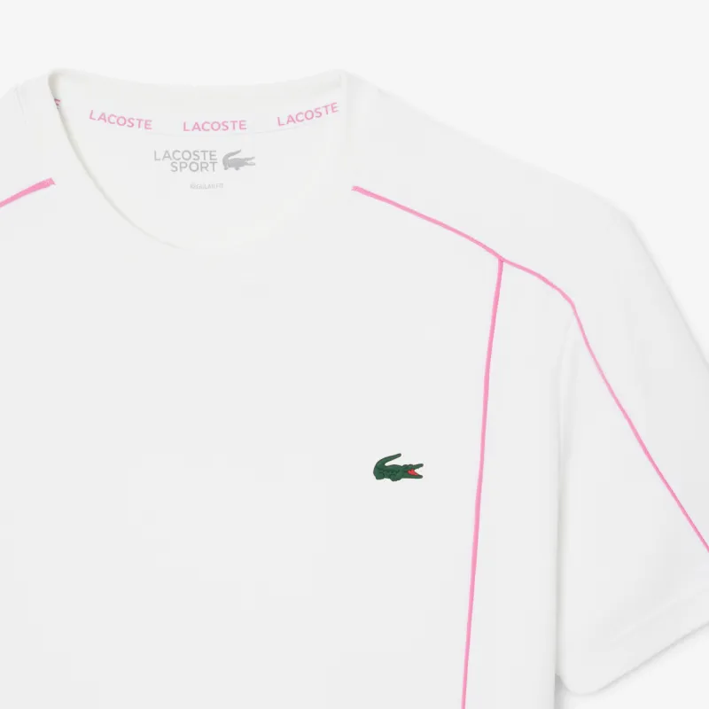 LACOSTE Camiseta deportiva estampada Ultra-Dry WHT