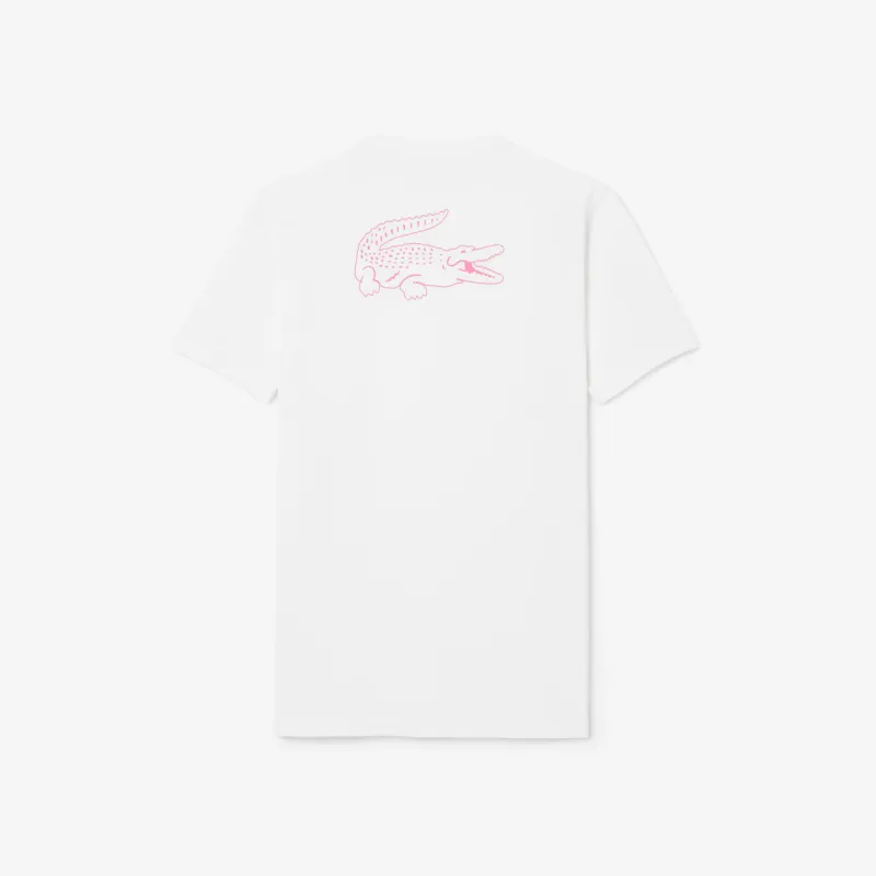 LACOSTE Camiseta deportiva estampada Ultra-Dry WHT