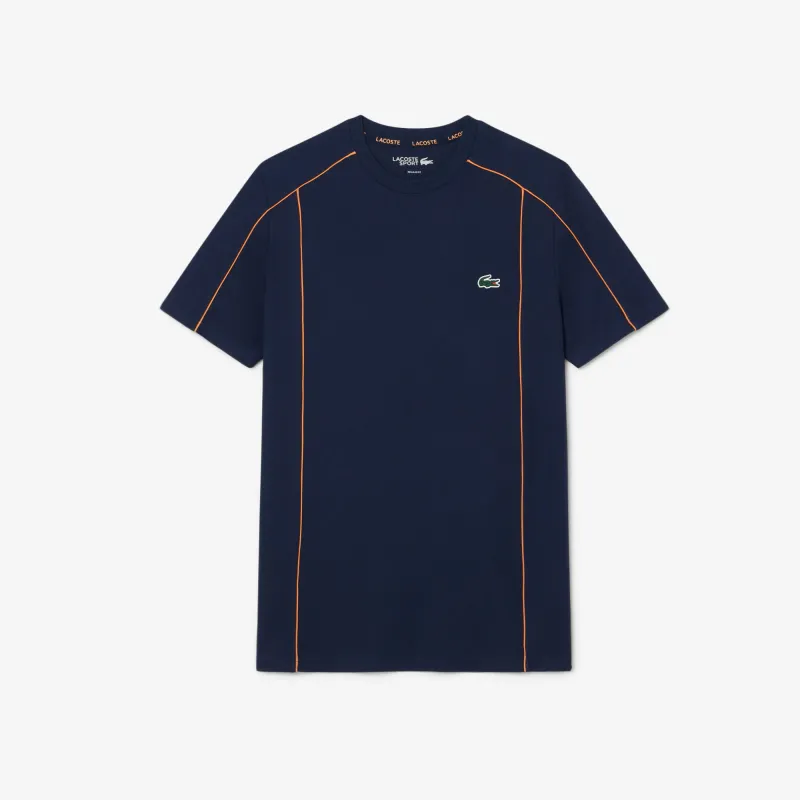 LACOSTE Camiseta deportiva con ribete en contraste Ultra-Dry NAVY