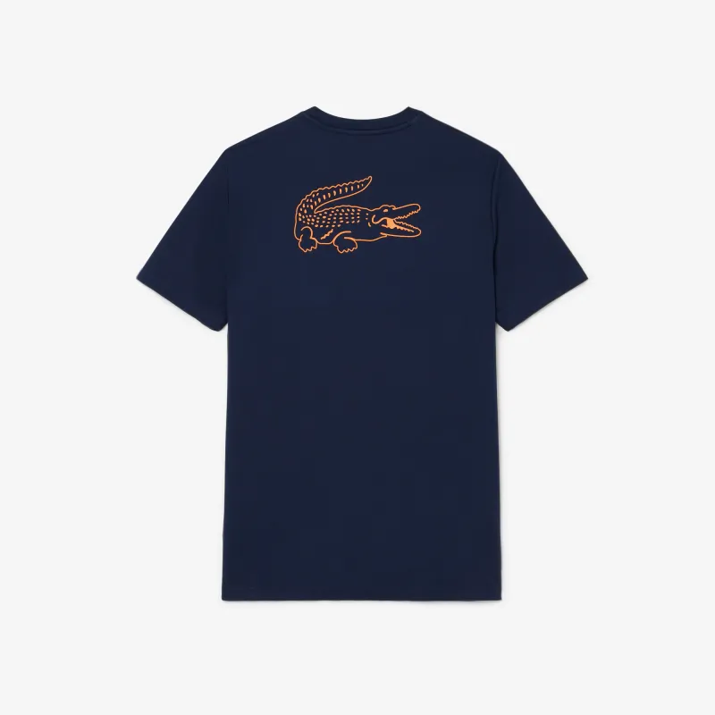 LACOSTE Camiseta deportiva con ribete en contraste Ultra-Dry NAVY