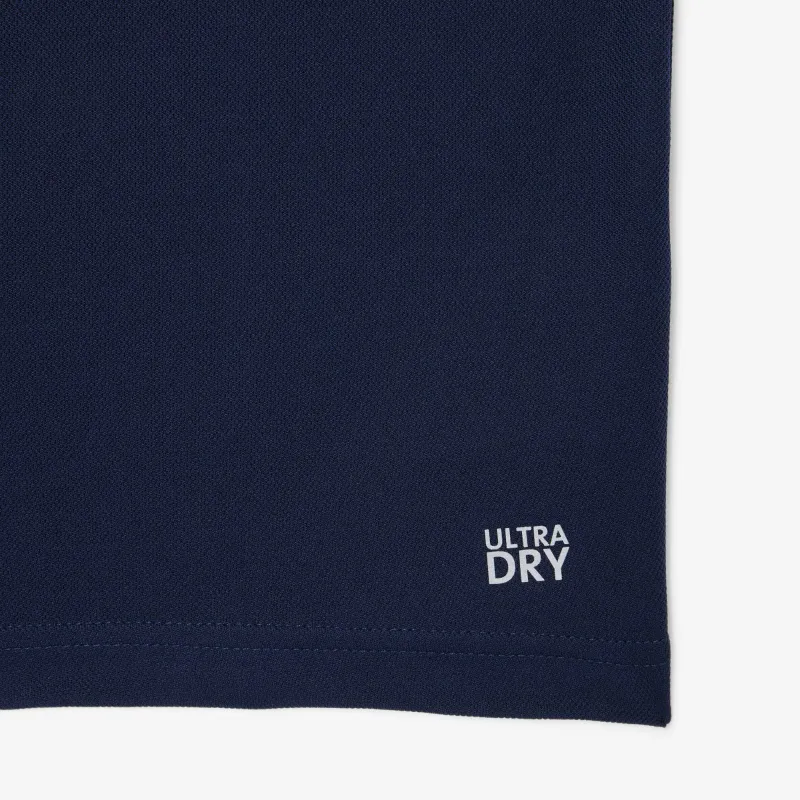 LACOSTE Camiseta deportiva con ribete en contraste Ultra-Dry NAVY