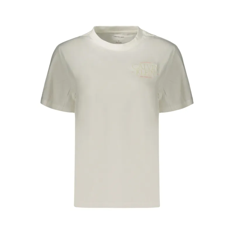 CK SS CLASSIC LEFT CHEST GRAPHIC TEE WHT