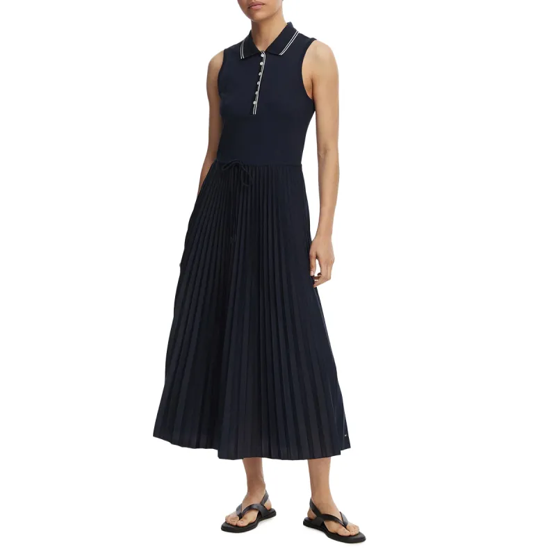 TH Vestido midi plisado sin mangas 1985