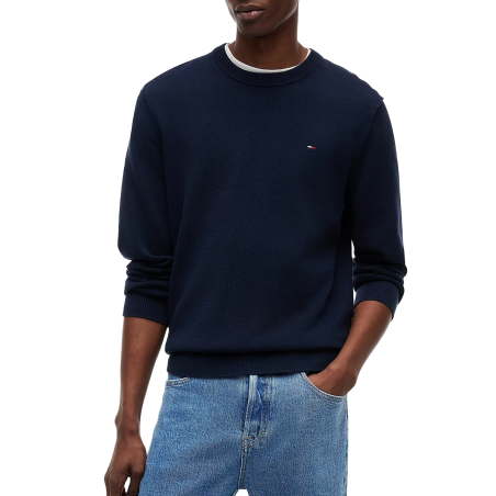 TH JERSEY SLIM LOGO BORDADO NAVY