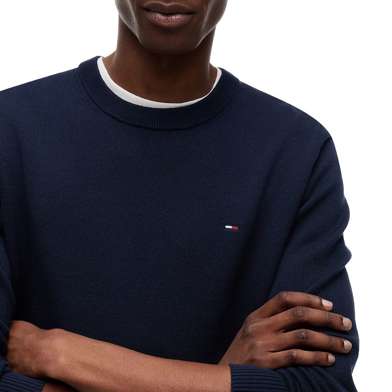 TH JERSEY SLIM LOGO BORDADO NAVY