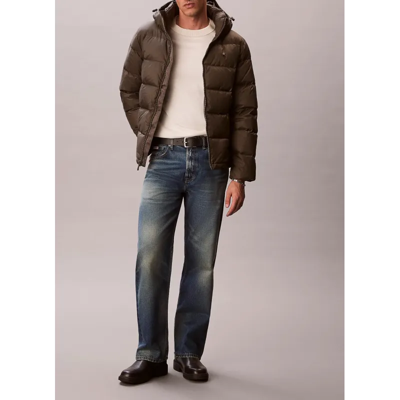 CK Chaqueta de plumas con capucha BRN