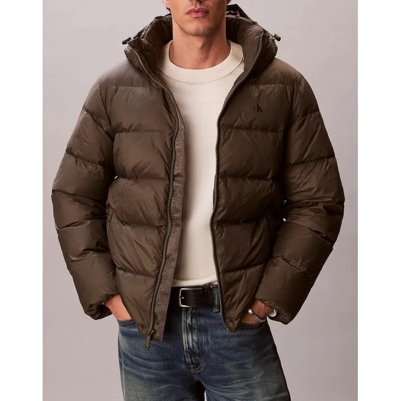 CK Chaqueta de plumas con capucha BRN