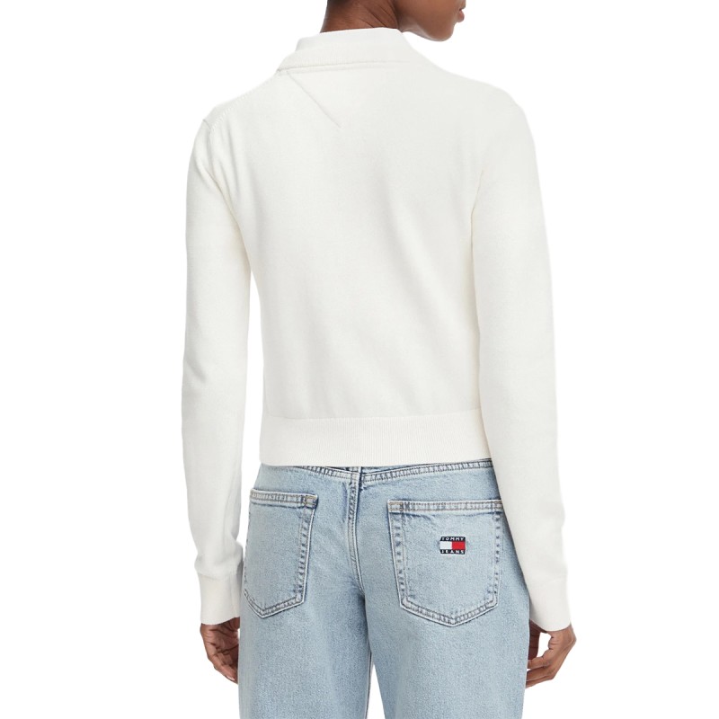 TOMMY FLAG CREW NECK WHT
