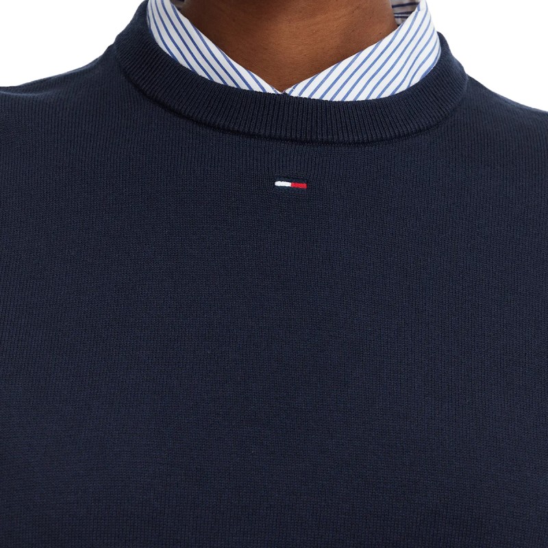 TOMMY JERSEY ESSENTIAL CREW NAVY