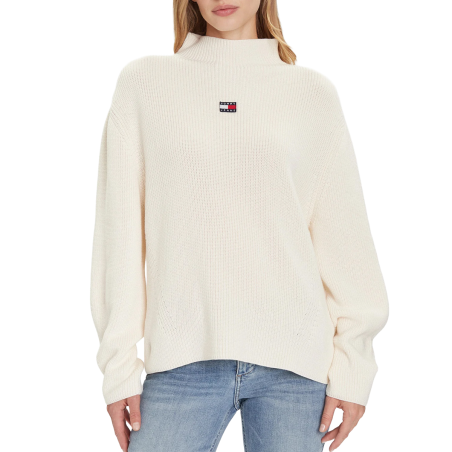 TOMMY MOCKNECK BADGE WHT